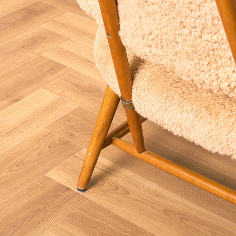 Swedish armchair in beech, model ”TeVe” by Alf Svensson for Studio Ljungs Industrier