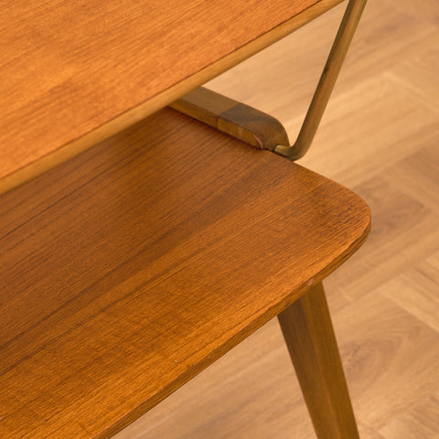 Swedish bedside tables in teak and beech