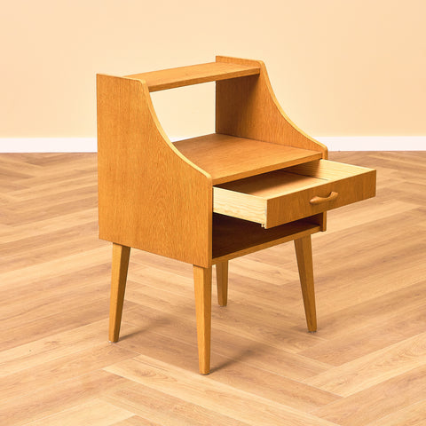 Swedish bedside table in oak
