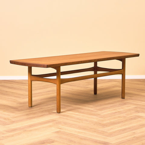 Swedish coffee table in teak and oak
