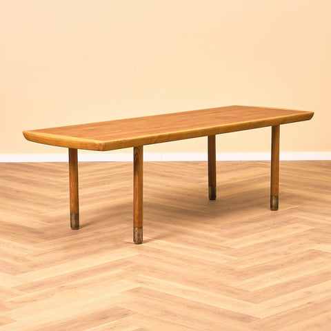 Swedish coffee table in teak and oak by C.E. Johansson for Oscar Edv. Ekelunds in Virserum