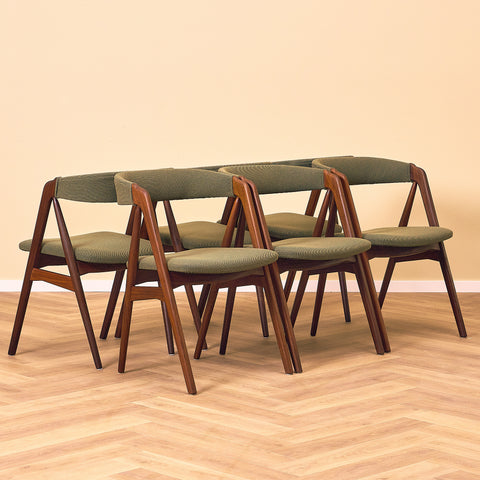 Danish set of 6 dining chairs 'model 205' by Thomas Harlev for Farstrup