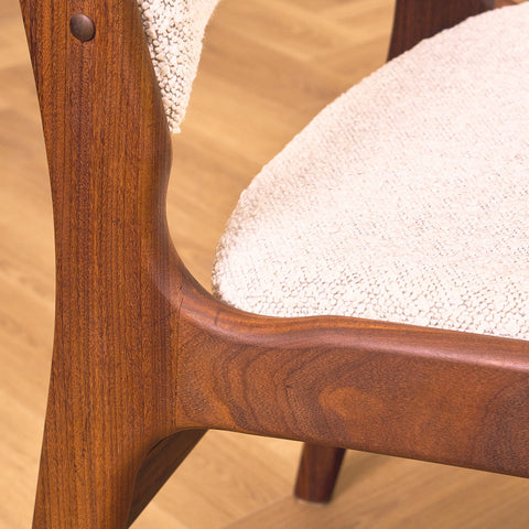 Danish dining chairs in walnut by Erik Buch for Anderstrup Møbelfabrik, model 89