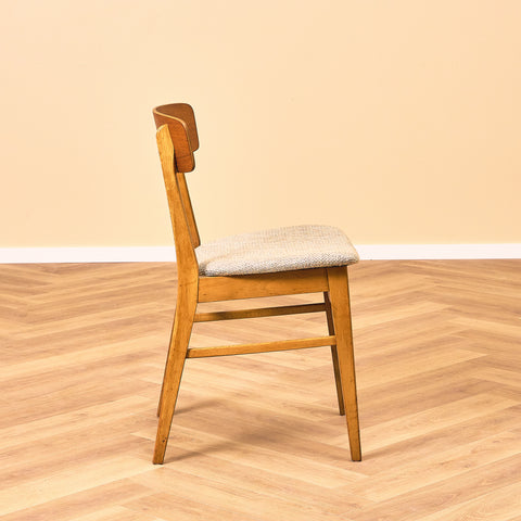 Danish set of 6 dining chairs in teak and beech by Farstrup