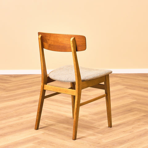 Danish set of 6 dining chairs in teak and beech by Farstrup