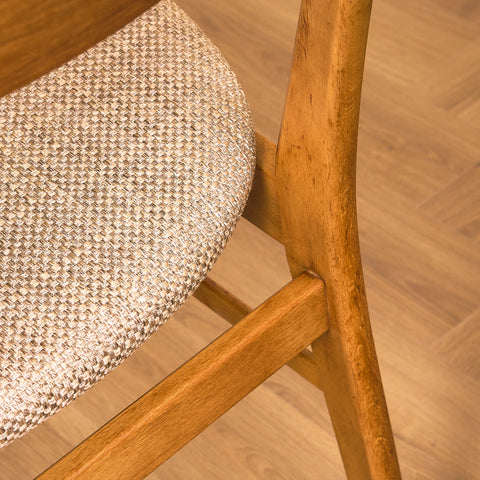 Danish set of 6 dining chairs in teak and beech by Farstrup