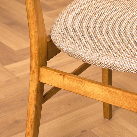 Danish set of 6 dining chairs in teak and beech by Farstrup