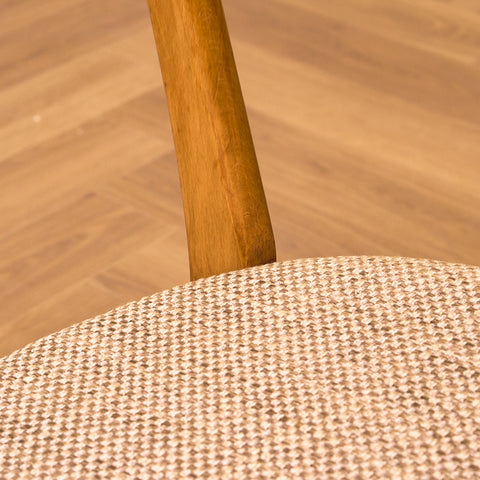 Danish set of 6 dining chairs in teak and beech by Farstrup