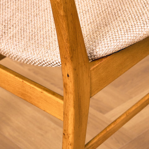 Danish set of 6 dining chairs in teak and beech by Farstrup