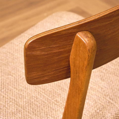 Danish set of 6 dining chairs in teak and beech by Farstrup