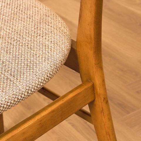 Danish set of 6 dining chairs in teak and beech by Farstrup