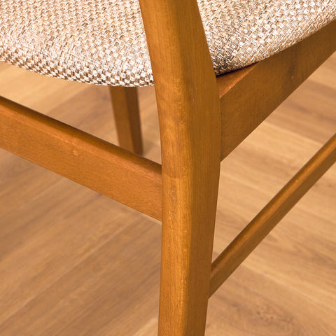 Danish set of 6 dining chairs in teak and beech by Farstrup