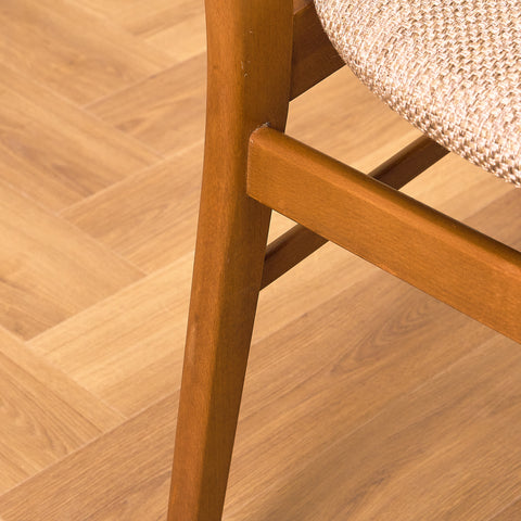 Danish set of 6 dining chairs in teak and beech by Farstrup
