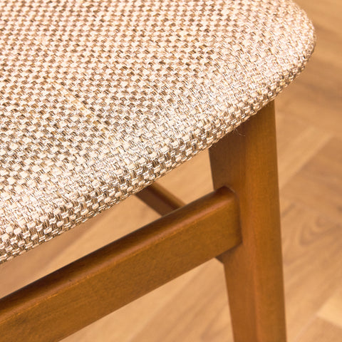Danish set of 6 dining chairs in teak and beech by Farstrup