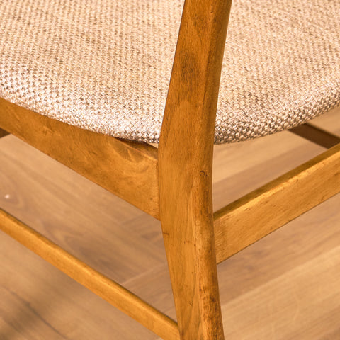 Danish set of 6 dining chairs in teak and beech by Farstrup