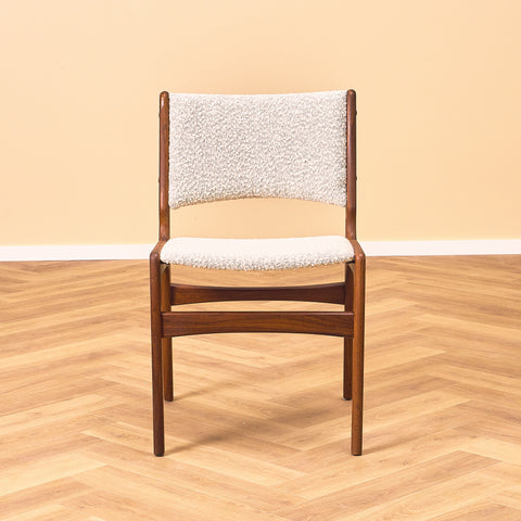 Danish dining chairs in walnut by Erik Buch for Anderstrup Møbelfabrik, model 89