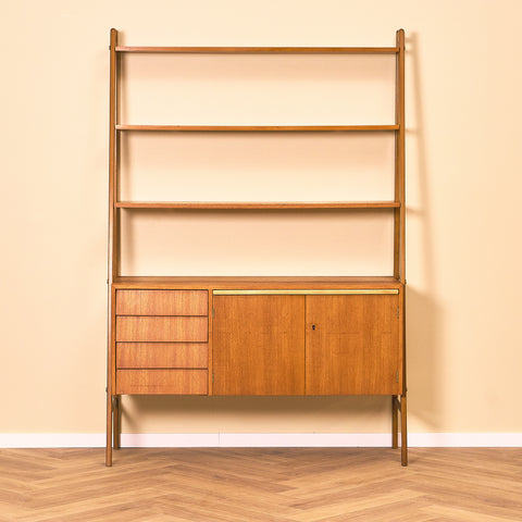 Swedish bookshelf in teak and beech