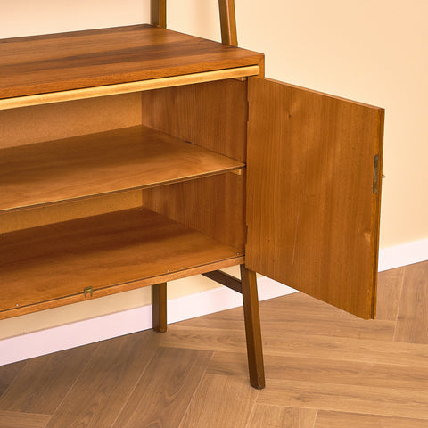 Swedish bookshelf in teak and beech