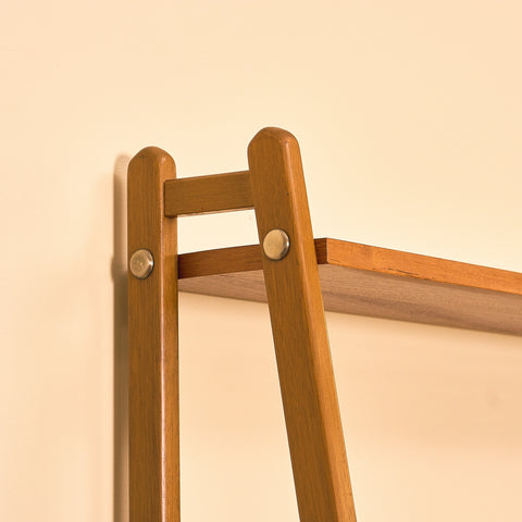 Swedish bookshelf in teak and beech
