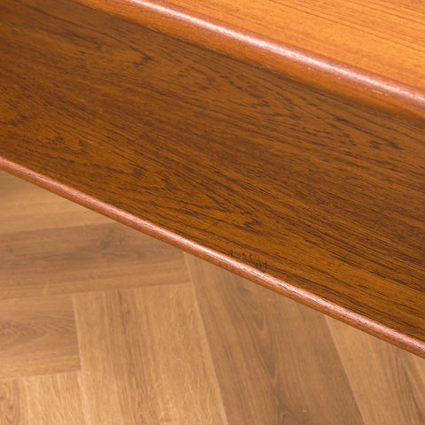 Danish coffee table in teak and walnut by Kurt Ostervig