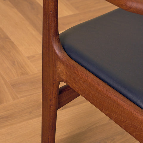 Danish set of 4 dining armchairs in teak by Arne Vodder for Vamo Furniture Factory, model "Lene"