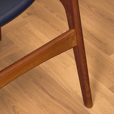 Danish set of 4 dining armchairs in teak by Arne Vodder for Vamo Furniture Factory, model "Lene"