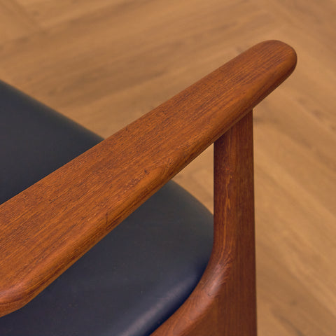 Danish set of 4 dining armchairs in teak by Arne Vodder for Vamo Furniture Factory, model "Lene"