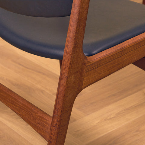 Danish set of 4 dining armchairs in teak by Arne Vodder for Vamo Furniture Factory, model "Lene"
