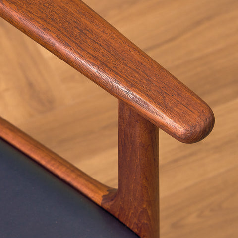 Danish set of 4 dining armchairs in teak by Arne Vodder for Vamo Furniture Factory, model "Lene"