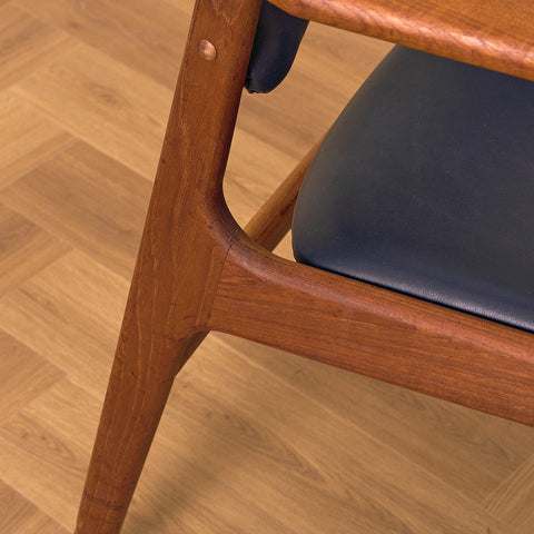 Danish set of 4 dining armchairs in teak by Arne Vodder for Vamo Furniture Factory, model "Lene"
