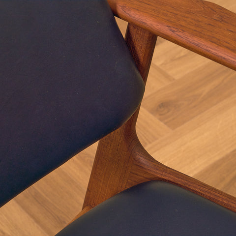 Danish set of 4 dining armchairs in teak by Arne Vodder for Vamo Furniture Factory, model "Lene"