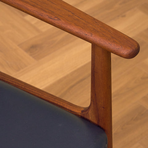 Danish set of 4 dining armchairs in teak by Arne Vodder for Vamo Furniture Factory, model "Lene"