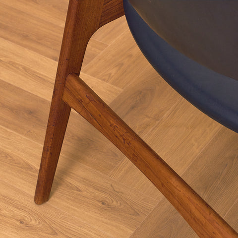 Danish set of 4 dining armchairs in teak by Arne Vodder for Vamo Furniture Factory, model "Lene"