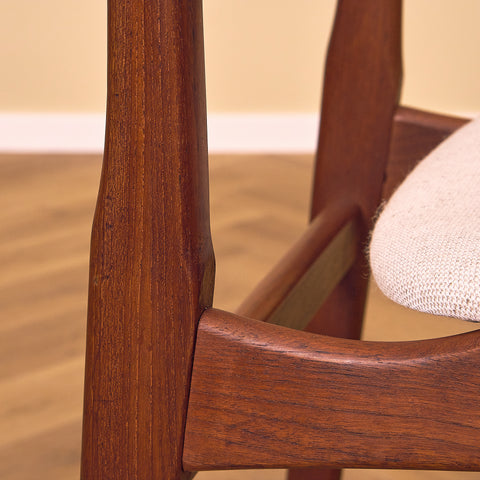 Danish dining chairs in teak by B. Rasmussen for Thorso Møbelfabrik