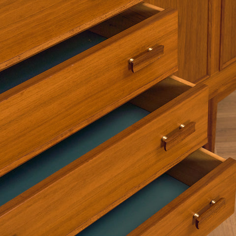 Swedish sideboard in teak and walnut