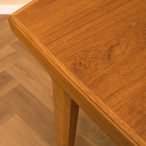 Swedish rectangular dining table in teak and oak