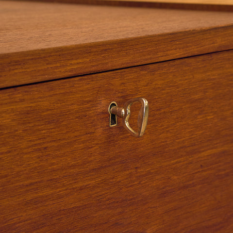Swedish highboard in teak by Hugo Troeds, Bjärnum
