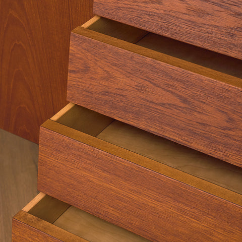 Swedish highboard in teak by Hugo Troeds, Bjärnum