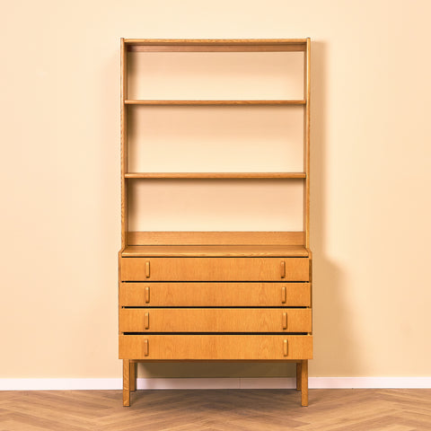 Swedish bookshelf in oak by Bertil Fridhagen for Bodafors