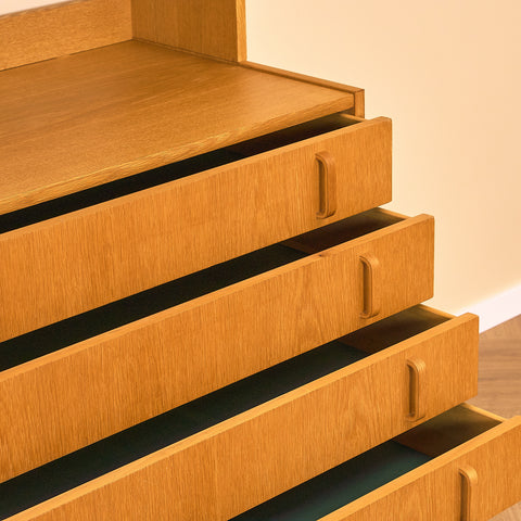 Swedish bookshelf in oak by Bertil Fridhagen for Bodafors