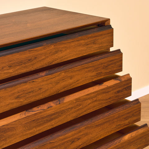 Danish chest of drawers in Santos rosewood by Svend AAge Rasmussen