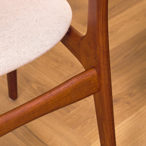 Danish set of 6 dining chairs in teak by Schiønning & Elgaard