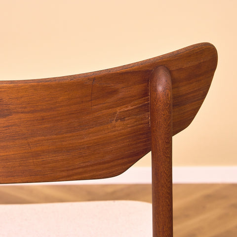 Danish set of 6 dining chairs in teak by Schiønning & Elgaard