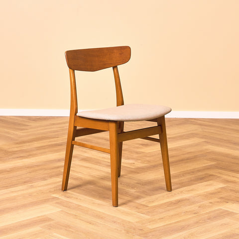 Danish dining chairs in teak & beech by Findahl, model 'Mosbøl'