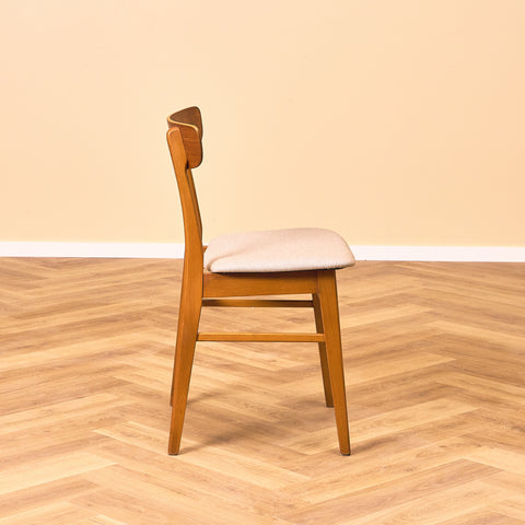 Danish dining chairs in teak & beech by Findahl, model 'Mosbøl'