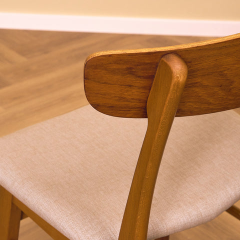 Danish dining chairs in teak & beech by Findahl, model 'Mosbøl'