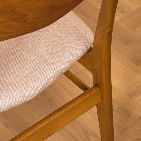 Danish dining chairs in teak & beech by Findahl, model 'Mosbøl'