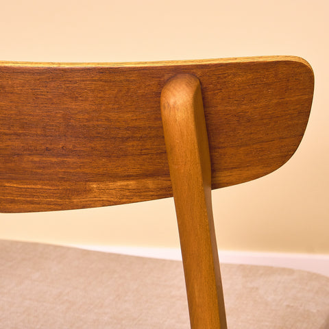 Danish dining chairs in teak & beech by Findahl, model 'Mosbøl'