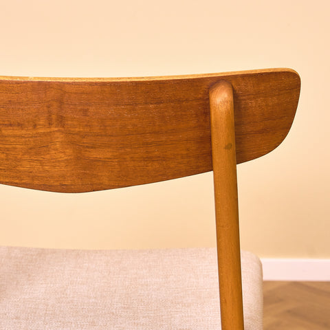 Danish dining chairs in teak & beech by Findahl, model 'Mosbøl'