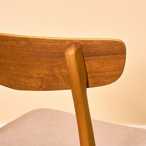 Danish dining chairs in teak & beech by Findahl, model 'Mosbøl'